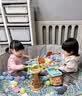 巧乐熊 儿童沙池室内在家玩决明子玩具套装围栏宝宝沙池挖沙大颗粒沙子 【20斤仿瓷沙+玩具15件套+垫+球+袋】奶芙白120*90CM 实拍图