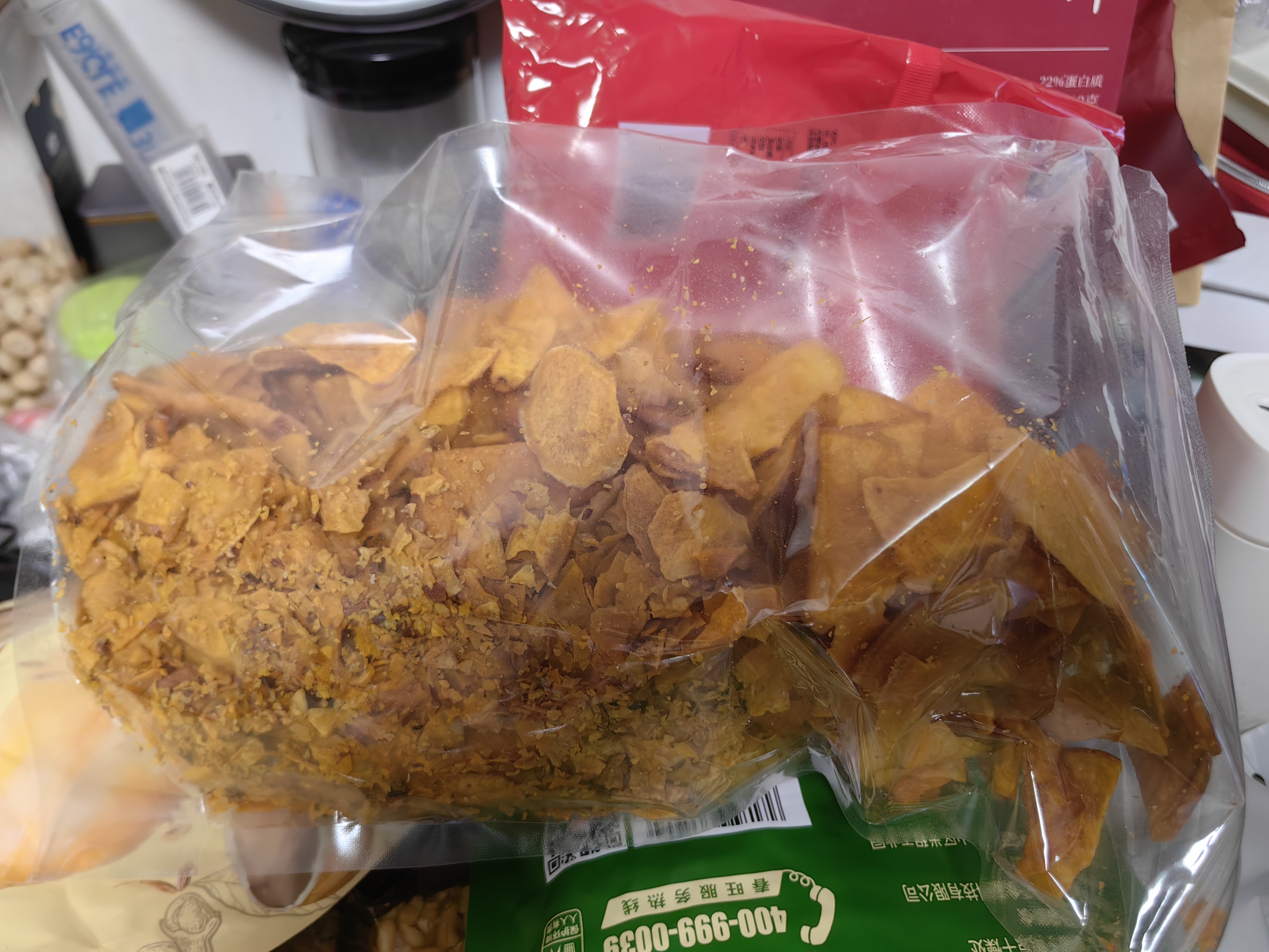 天空市红薯片干脆片地瓜片油炸芝麻香番薯干片无添加薯片解休闲零食500g 实拍图