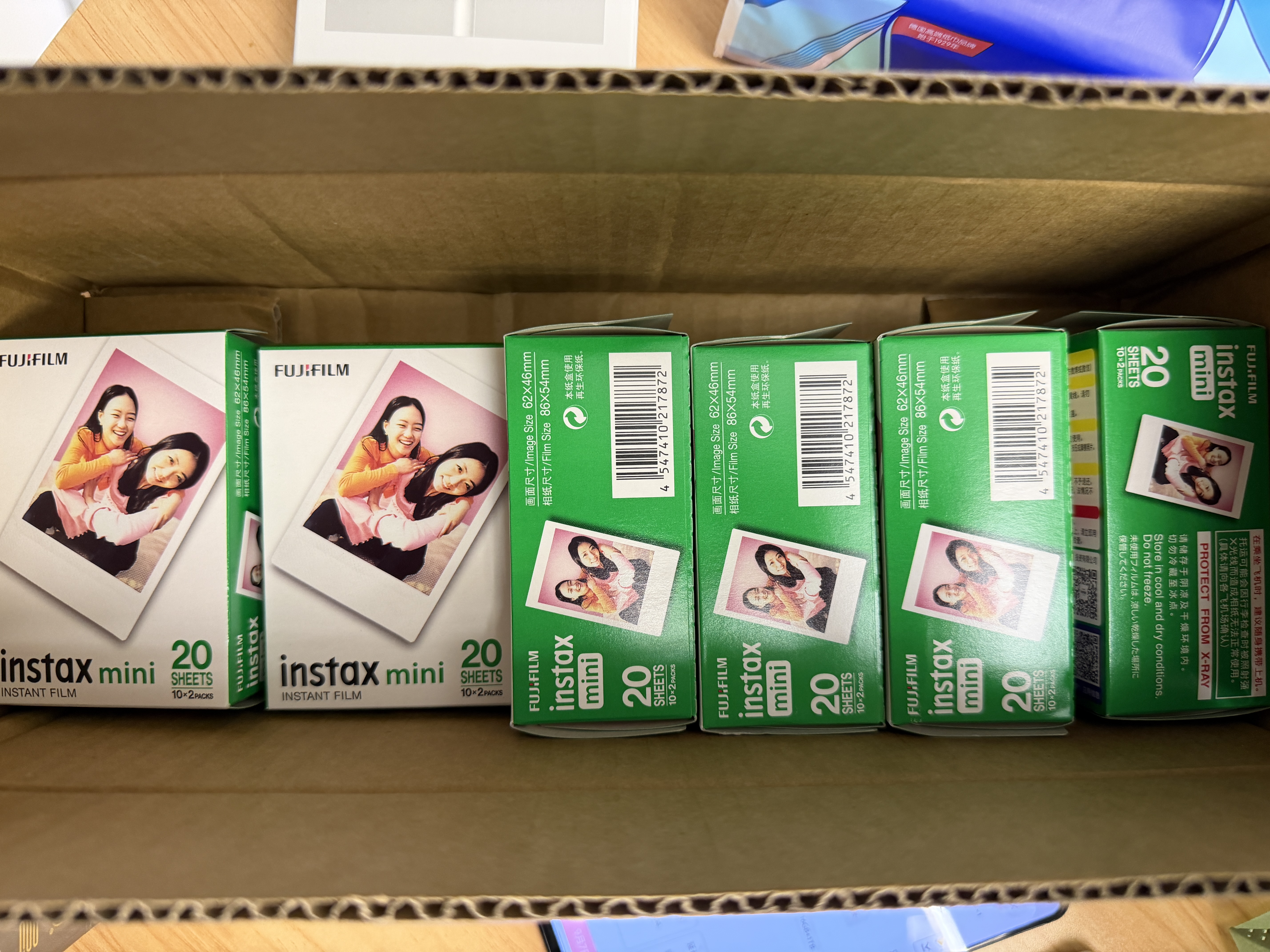INSTAX富士instax立拍立得 mini相纸 白边双包20张+闪闪星钻边框贴 实拍图