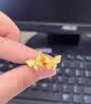 周大福蝴蝶结黄金耳饰女约1.4g EOF286生日礼物 实拍图