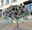 C'mon防晒太阳伞三折晴雨伞遮阳伞女黑胶防紫外线折叠伞 芭蕉叶白色款 实拍图