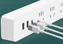 公牛（BULL）20W PD苹果快充插座/USB插线板/插排/接线板/桌面充电站 1C2A+3插孔 全长1.8米 GNV-UU4203总控 实拍图