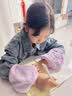 库洛米宝宝袖套小月龄秋冬儿童羽绒服防水护袖防污耐脏婴幼儿套袖 紫色库米【长约17.5cm】 实拍图