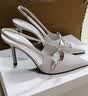 CHARLES&KEITH缎面蝴蝶结尖头高跟凉鞋女生日礼物送女友CK1-60361556 Light Grey浅灰色 37 实拍图