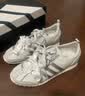 adidas「冰淇淋T头鞋」VS JOG 2.0薄底运动鞋男女阿迪达斯轻运动 亮白/金属银/浅灰   36.5 实拍图