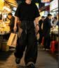OEMG 弯刀蟒黑色牛仔裤男士复古拼接高级感阔腿百搭宽松潮牌长裤子 黑色 【高品质】 XL [建议110-130斤] 实拍图