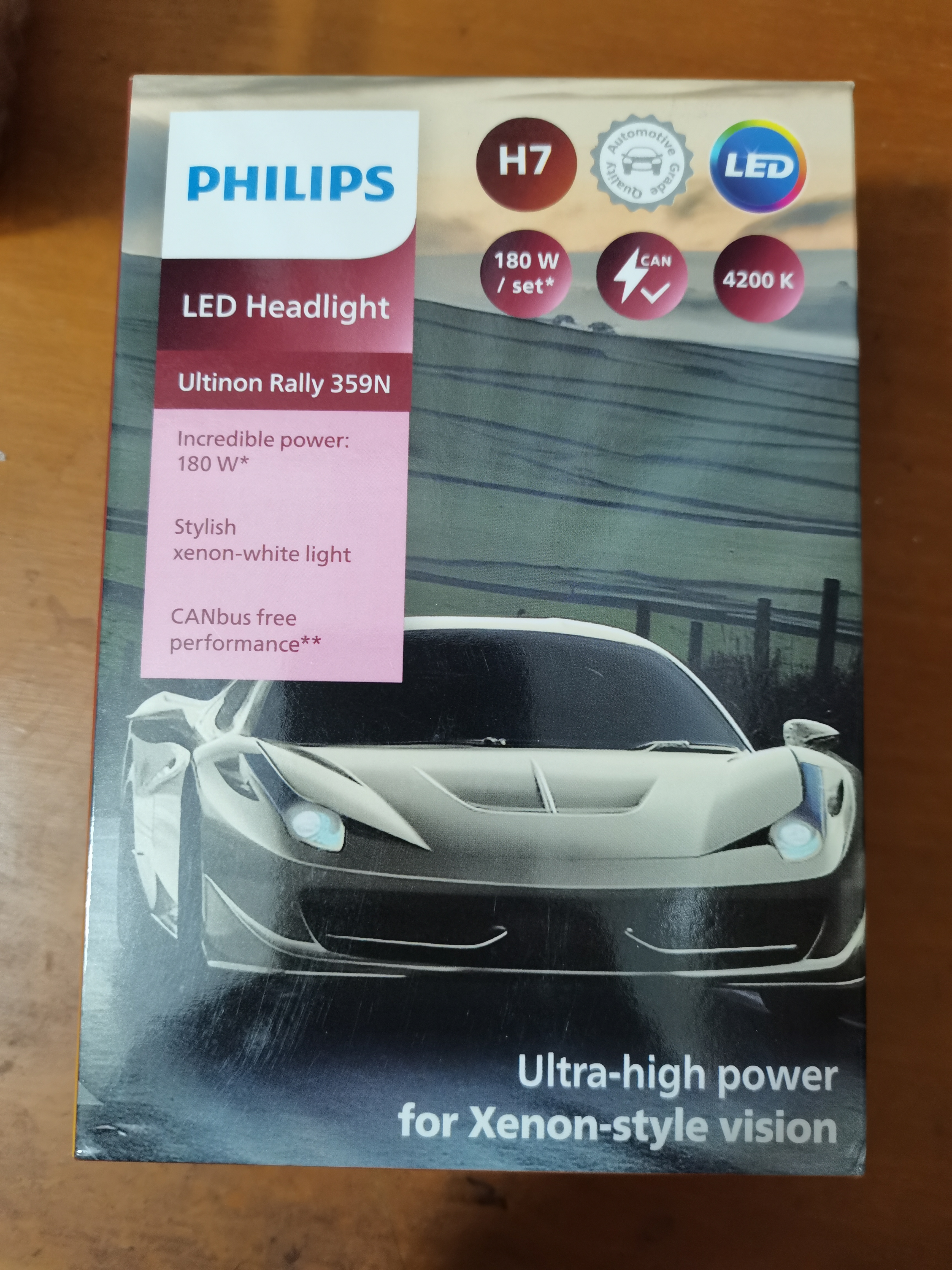 飞利浦（PHILIPS）耀日光U359N 汽车led大灯H7 远近一体车灯灯泡 180瓦 大众朗逸 实拍图