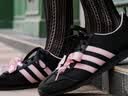 adidas「冰淇淋T头鞋」VS JOG 2.0薄底运动鞋男女阿迪达斯轻运动 黑色/浅粉 (推荐女生选小半码)   40 实拍图