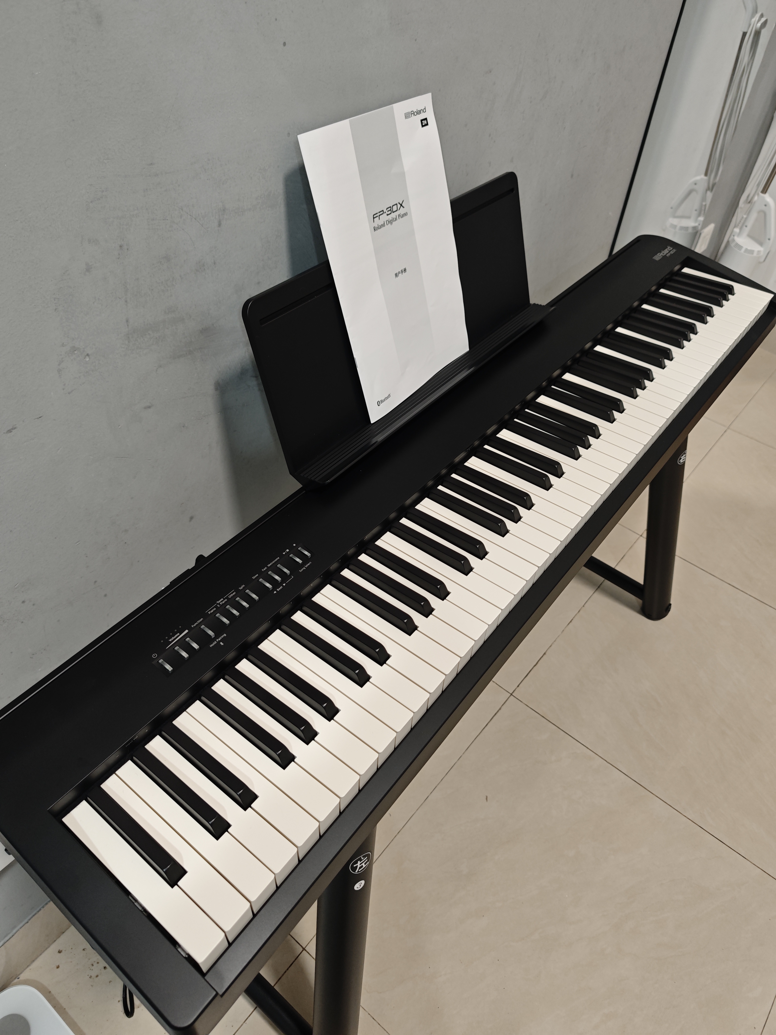 罗兰（Roland）电钢琴FP30X 重锤便携式成人儿童初学者入门数码钢琴 FP30X黑色主机+单踏板 实拍图