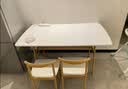 全品屋餐桌椅组合家用饭桌子小户型简约公寓快餐出租商用长方形电脑桌 暖白色 120cm 【宽60CM】一桌四椅 实拍图