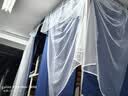 梦多福u型滑轨道大学生宿舍床帘上下铺蚊帐一体式护隐私强遮光寝室窗帘 藏青丨五面全包+帐纱+可升降支架 190cm*90cm 可调高100-140cm 实拍图