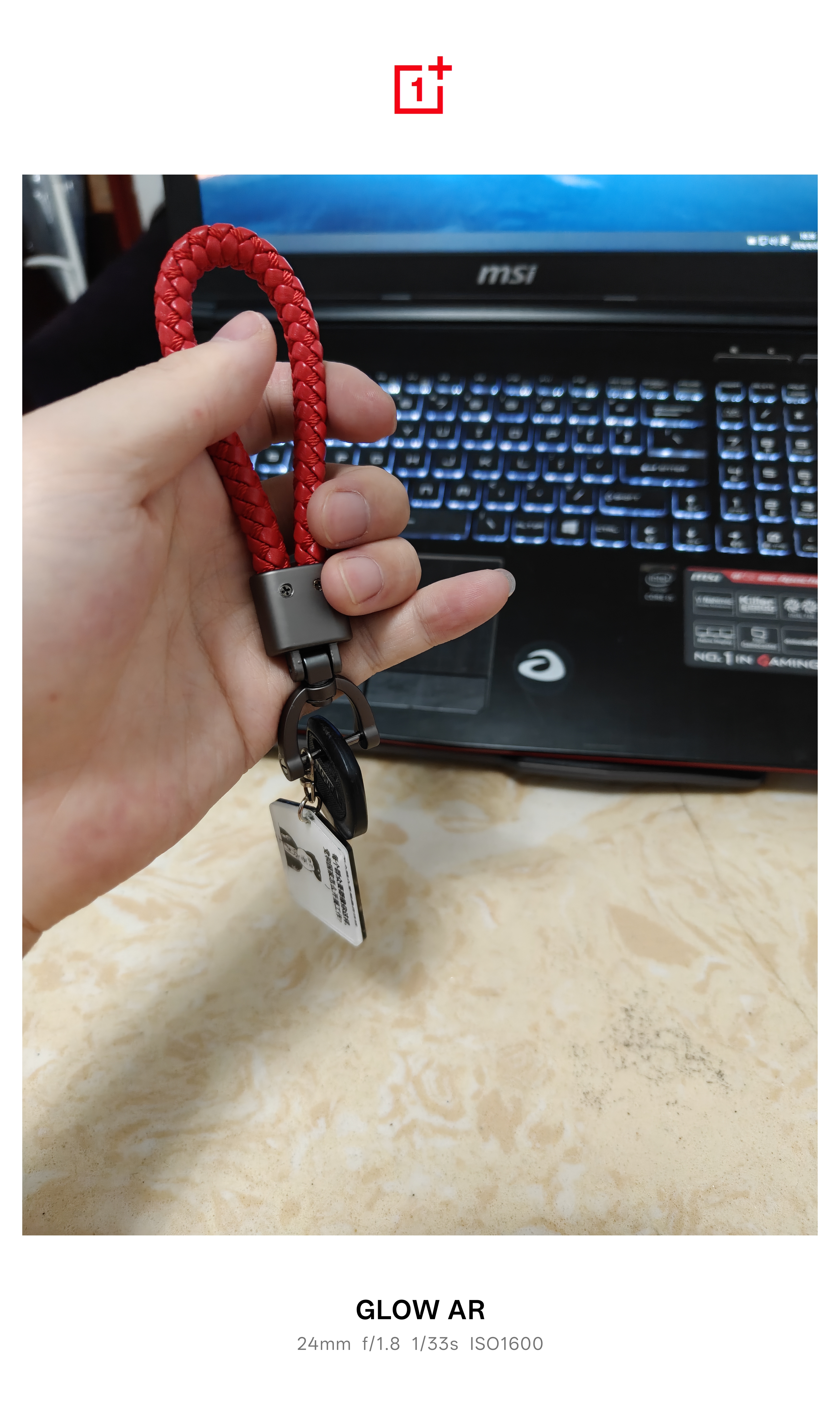 KORSBERRY钥匙扣高端新款摩托车钥匙链男女挂件绳手工适合汽车礼物 红色 实拍图