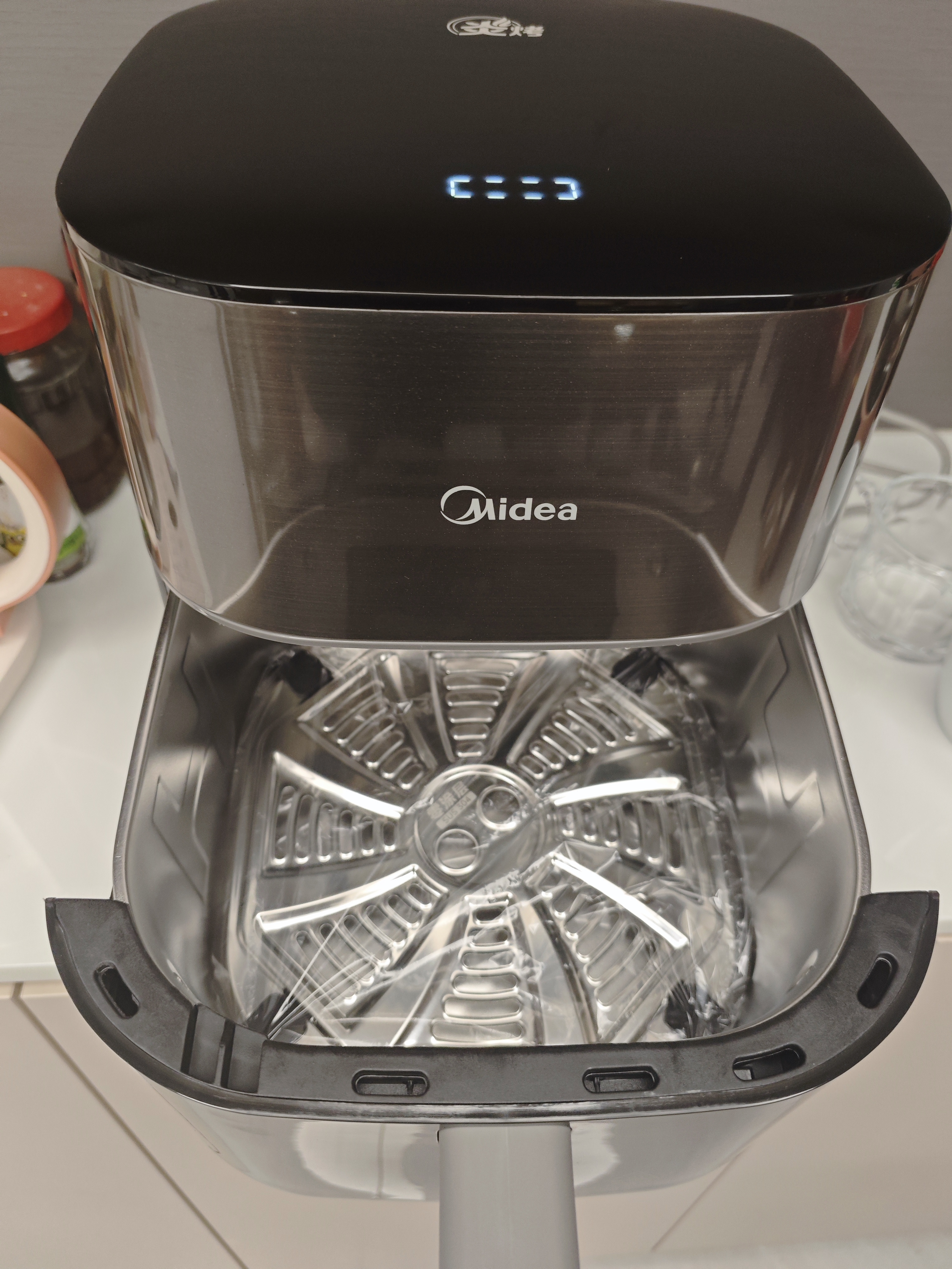 美的（Midea）空气炸锅京东自营2026年新款 家用可视多功能烘焙蒸烤一体机 不锈钢0涂层智能免翻面KZC6054PRO 实拍图