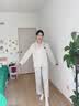LULU CARTER蔡徐坤同款真丝睡衣男女情侣款秋冬季高端桑蚕丝家居服条纹礼盒装 黑色条纹男款-长袖长裤 【现货秒发】 L 【建议100-120斤】 实拍图