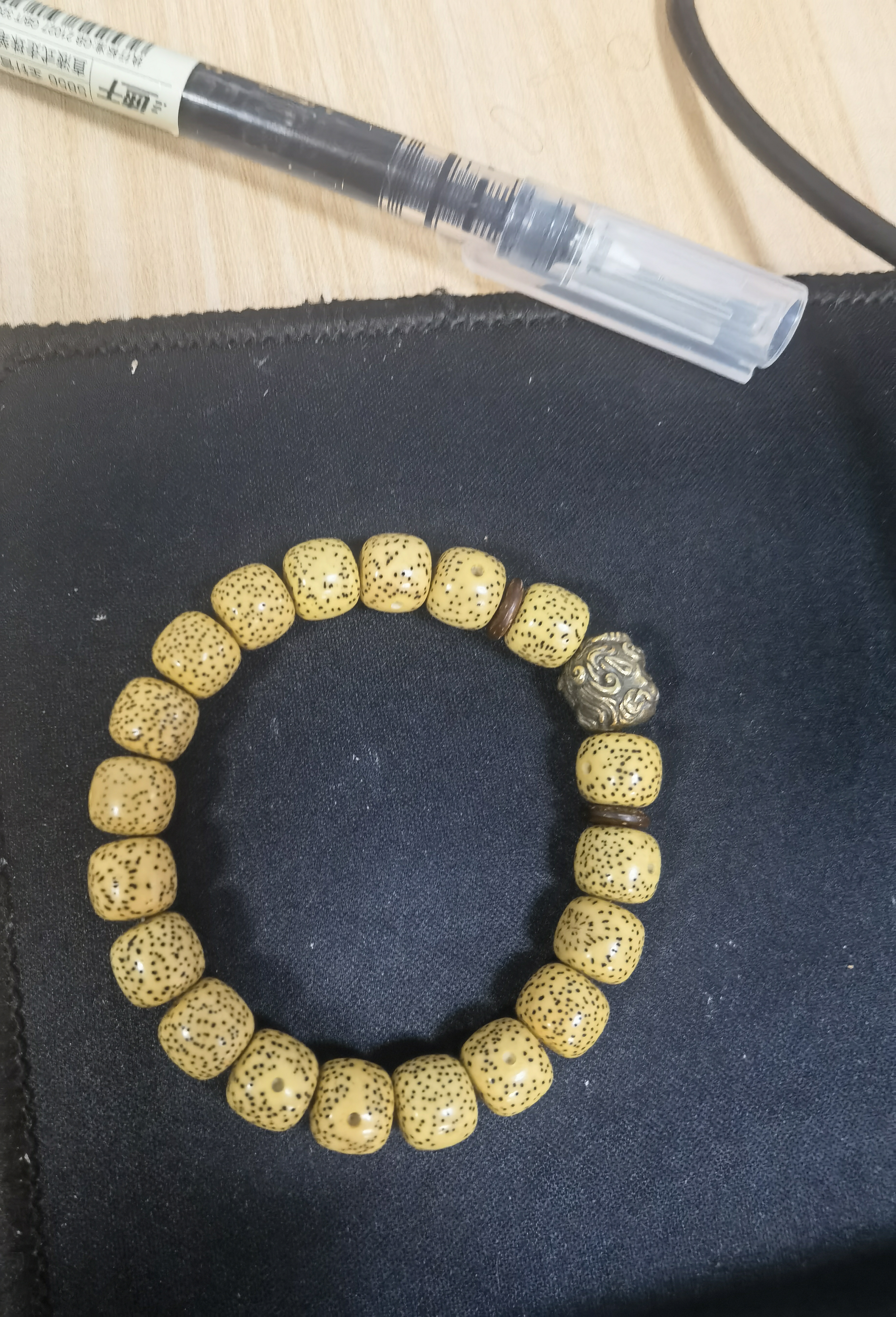 月印百川 星月菩提手串原生态鸡油黄文玩佛珠盘玩手链约8*10mm 实拍图