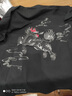 天龙致尊（Denon supreme）短袖t恤男装夏季中国风麒麟刺绣宽松纯棉情侣国潮上衣服男士T恤衫 870麒麟白色 L(建议115-140斤) 实拍图