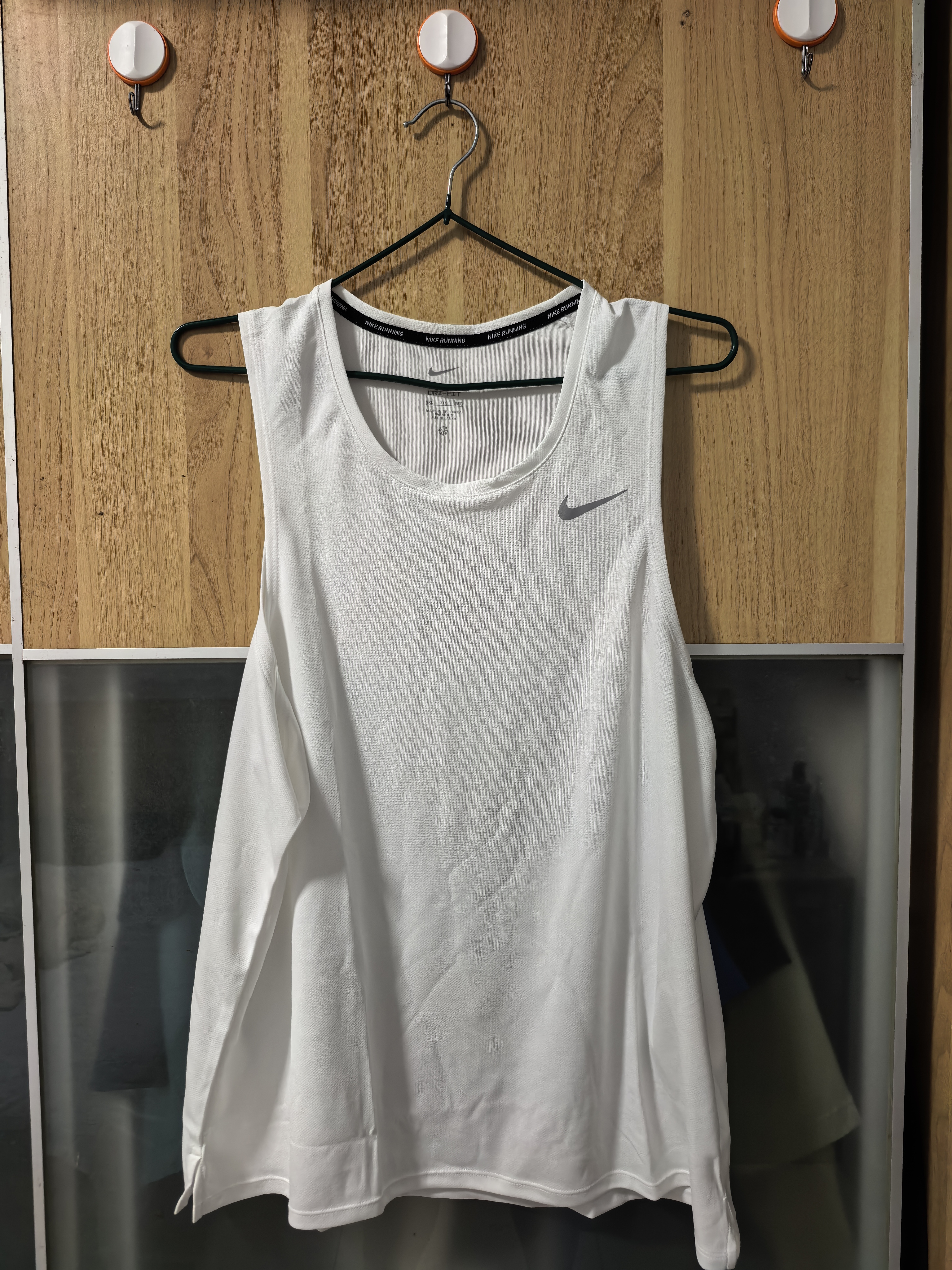 耐克NIKE运动背心男子速干凉爽DRI-FIT背心春夏DV9814-100白XXL 实拍图
