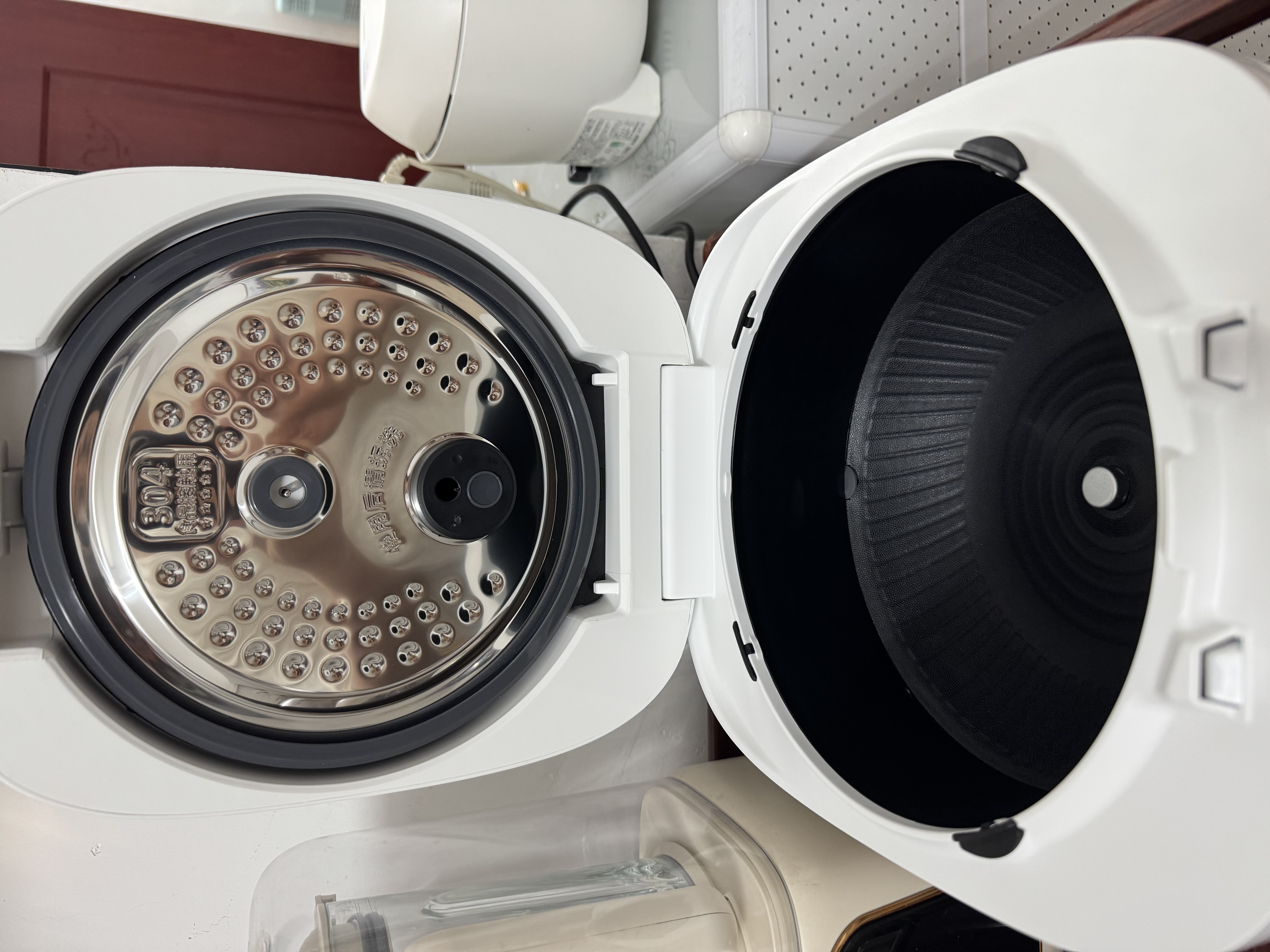 东芝（TOSHIBA）【旗舰爆款】0涂层电饭煲4-5人无涂层不沾316L不锈钢内胆家用电饭锅RC-15HOVC(W) 实拍图