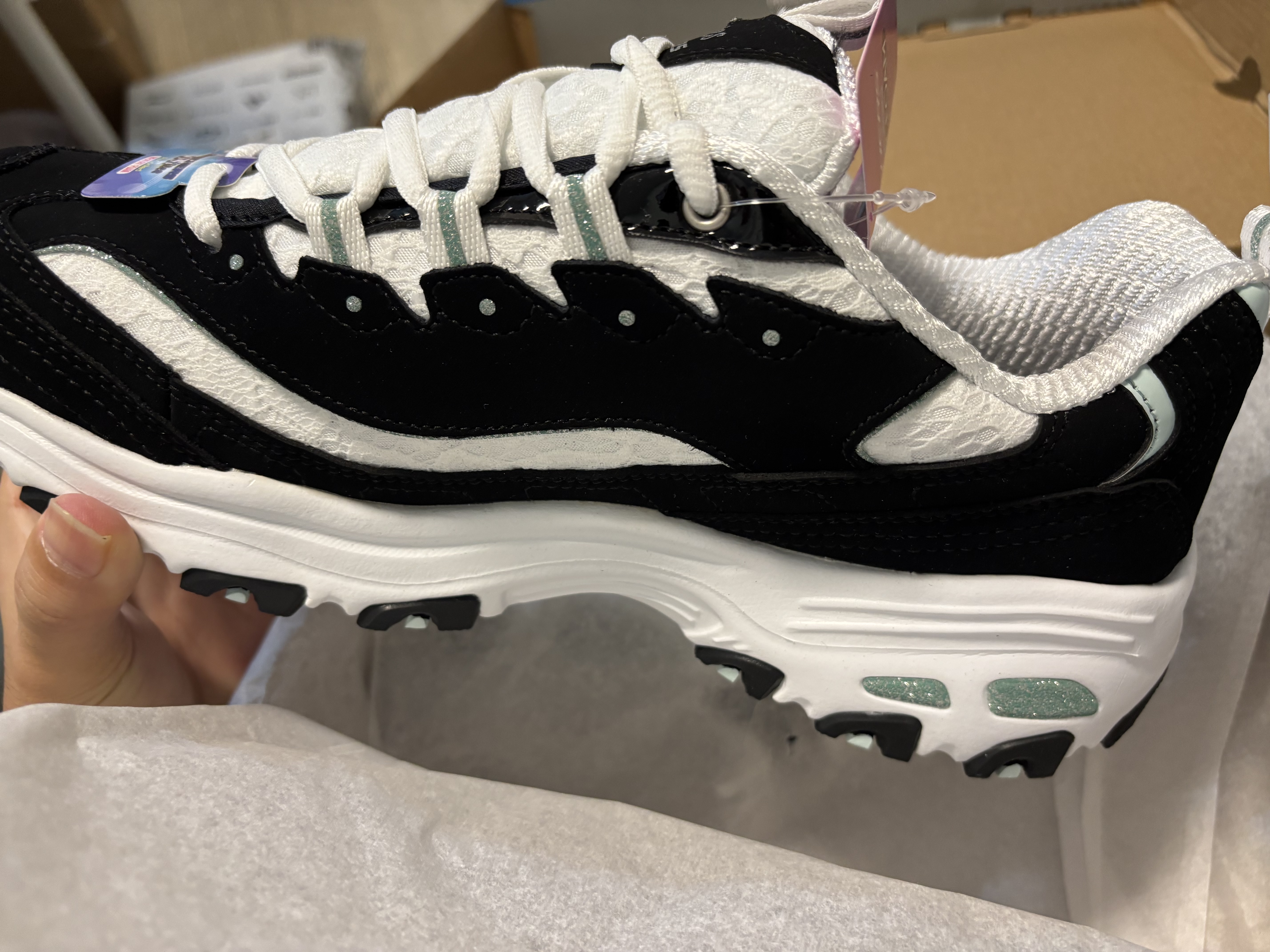 斯凯奇（Skechers）老爹鞋女鞋秋季厚底增高熊猫鞋舒适百搭休闲运动鞋 实拍图