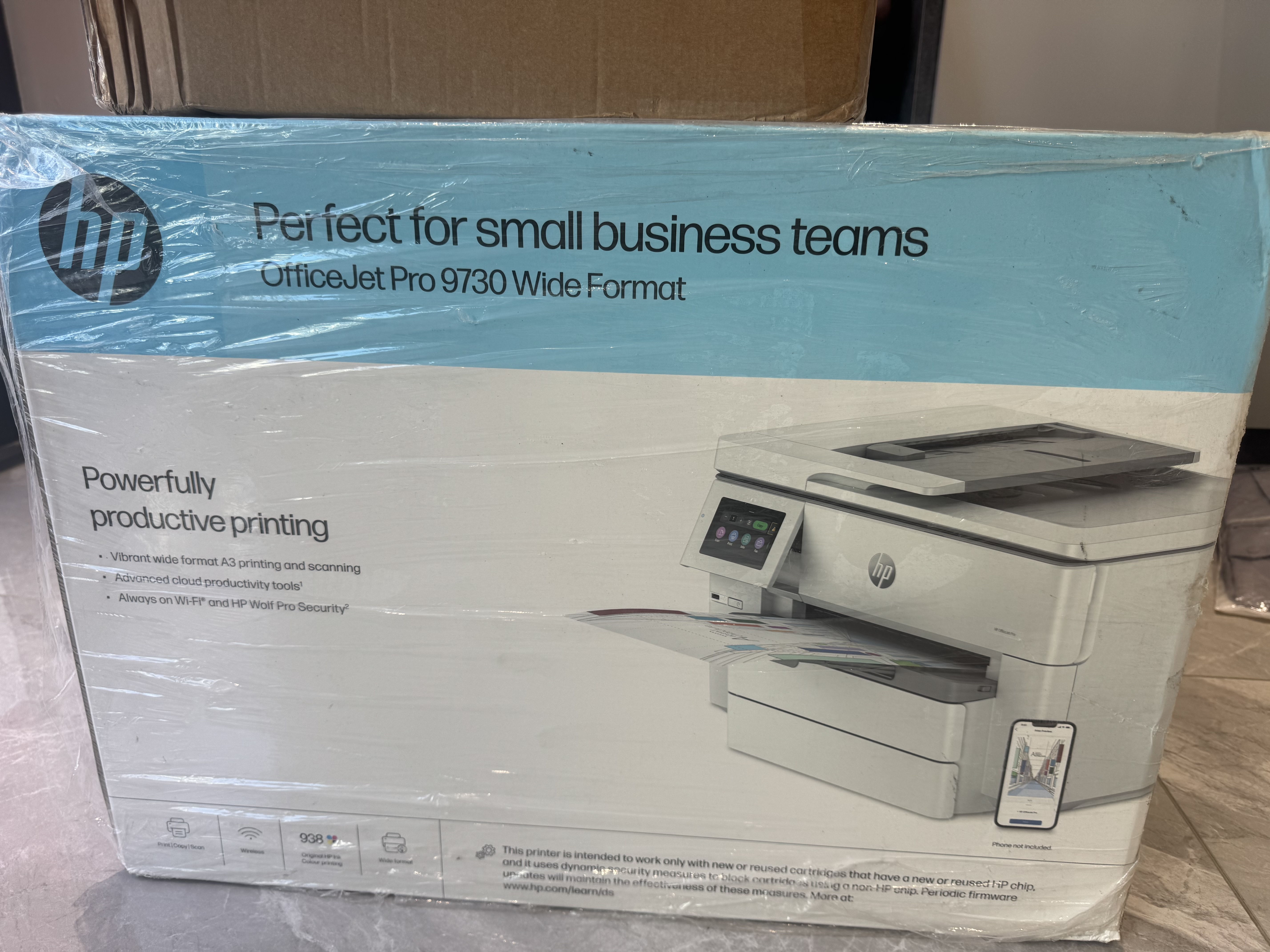 惠普（HP）9730/9720  A3/A4彩色喷墨打印机复印扫描一体机自动双面打印办公商用无线三合一照片试卷 HP 9730【升级免芯片+无限加墨】 套餐五：1250ML连供+8瓶500ML墨水 实拍图