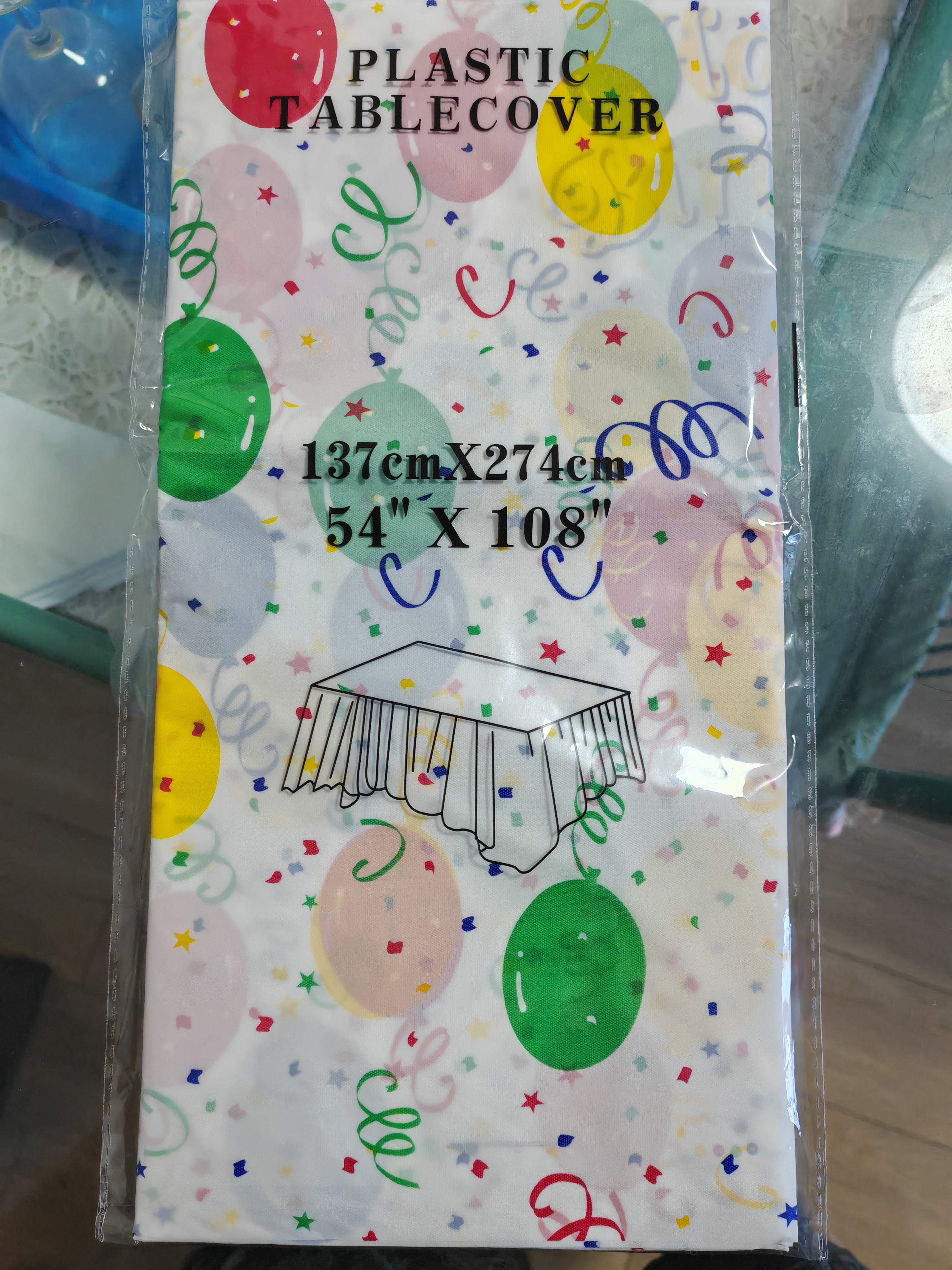 佳妍气球桌布生日场景布置防油防水周岁派对餐布台布2.7m简易布置 实拍图
