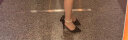 Lily Wei【乌梅子酱】2024春季新款舒适高跟鞋女法式包头设计凉鞋大码 黑色【跟高8cm】 35 晒单实拍图