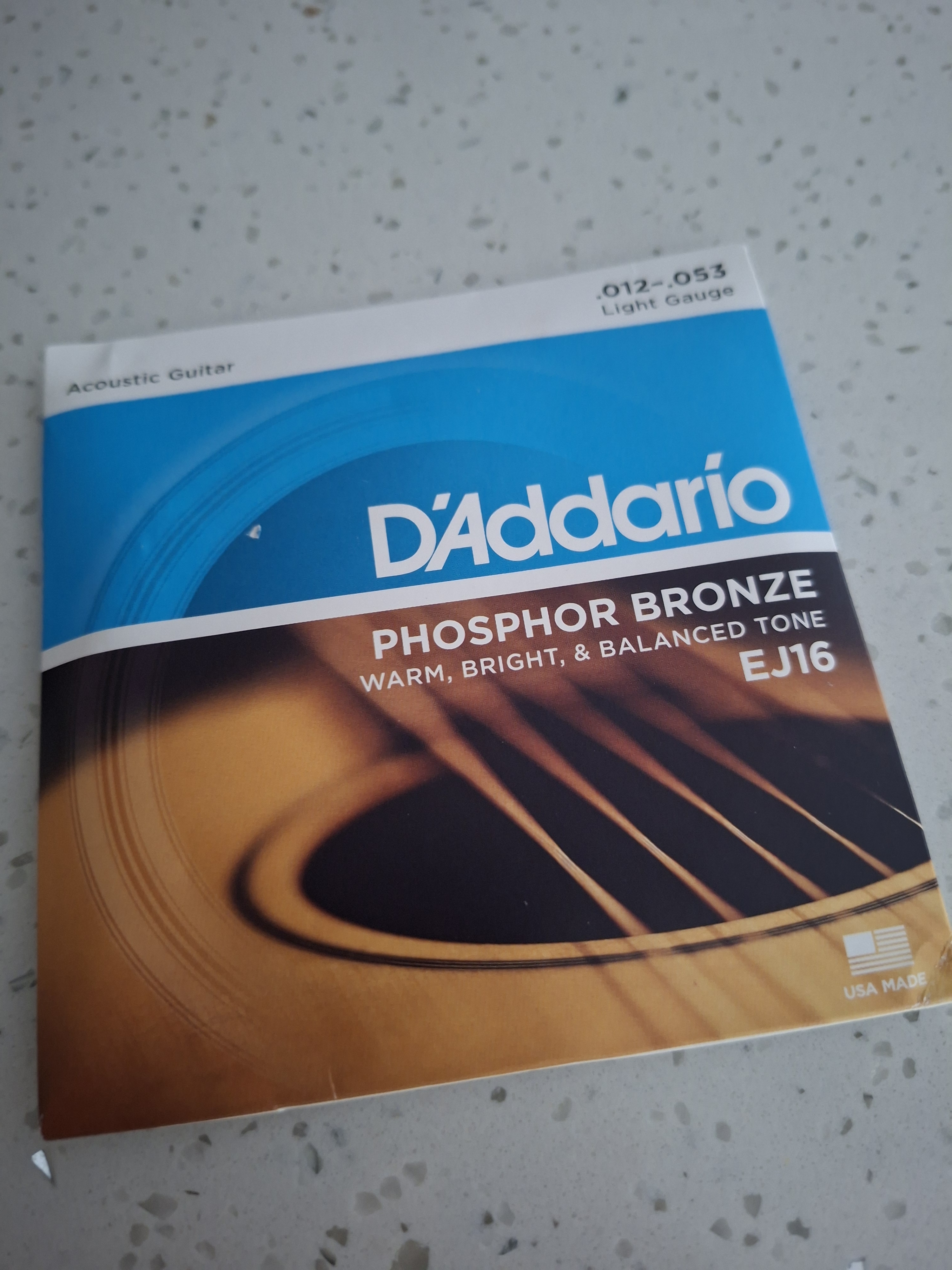 达达里奥（D'Addario）EJ16 美国进口民谣吉他琴弦 碳素钢弦套弦12-53磷铜 实拍图