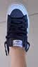 adidas NIZZA PLATFORM厚底增高运动帆布鞋女阿迪达斯三叶草 一号黑/白   38.5 实拍图