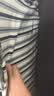 拉夏贝尔小众辣妹撞色条纹短袖t恤女夏新款设计感修身正肩上衣 蓝色条纹 M 实拍图