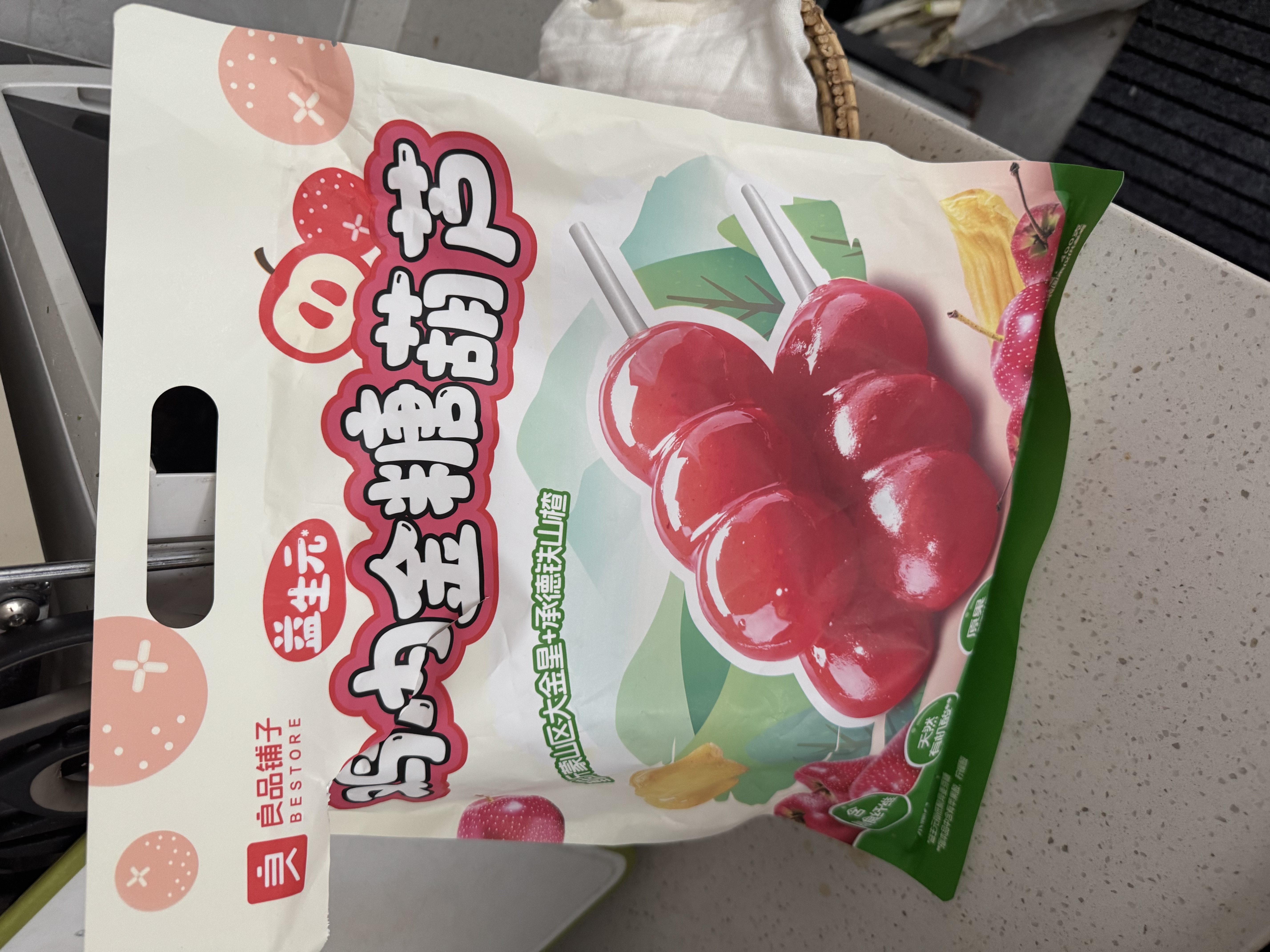 良品铺子鸡内金糖葫芦400g*3山楂棒棒糖无添加儿童零食糖葫芦山楂糕1200g 实拍图