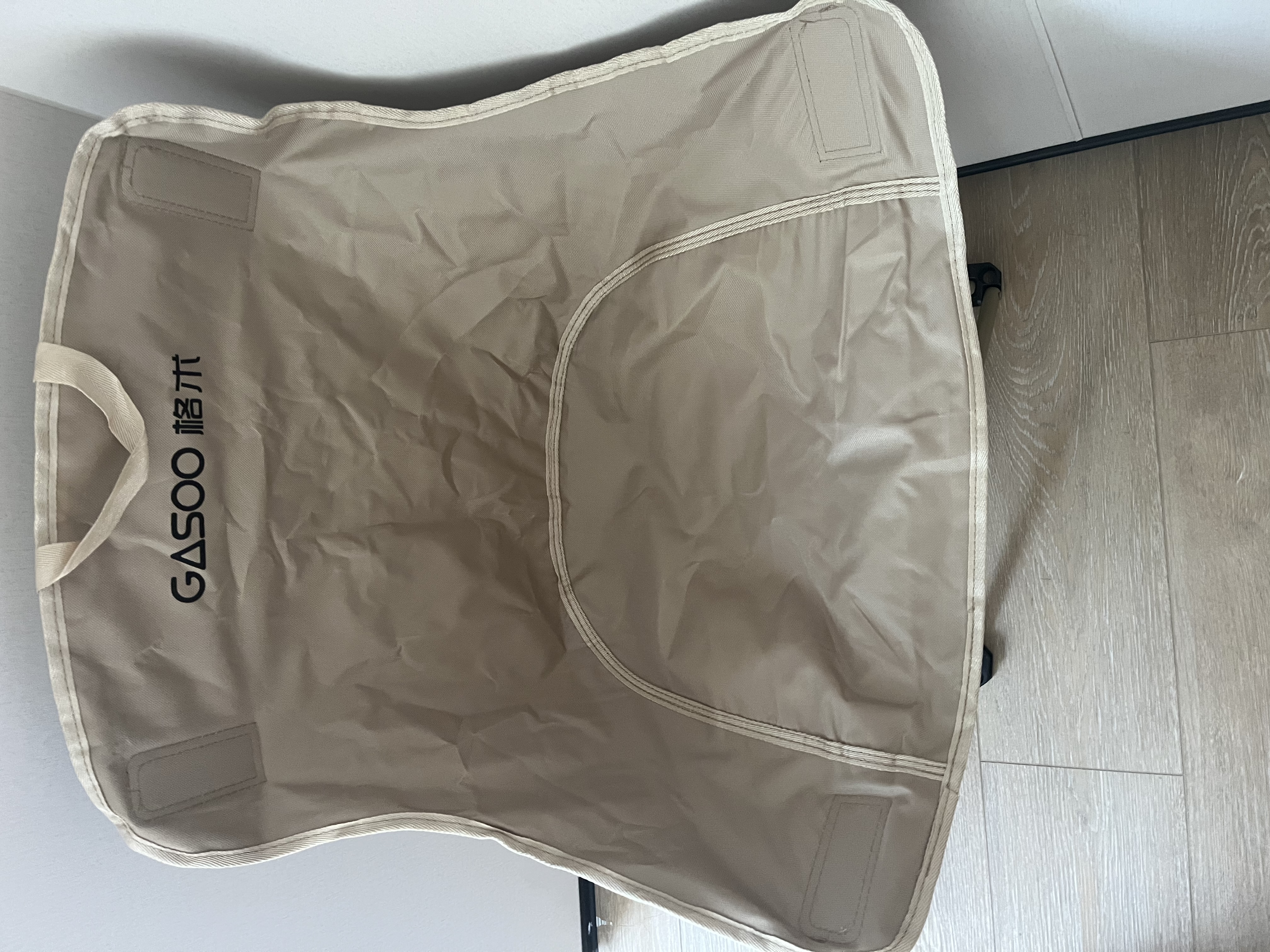 gosoo户外折叠椅露营便携式折叠凳小马扎钓鱼椅写生考研椅子野餐小凳子 卡其色-低背月亮椅-配收纳袋 实拍图
