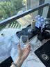 ORTOR茶盘酒店托盘茶具茶盘欧式水杯托盘长方形酒水盘饭店果盘 小号（纯黑条纹托盘+垫子 实拍图