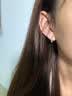 芯奢S999纯银针耳环女士高级养耳洞耳钉女素圈爱心耳圈耳扣2026新款 【999足银针】花卉耳环一对 实拍图