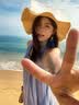 南木熊挂脖吊带连衣裙女2026新款清冷感海边度假风显瘦无袖v领薄纱长裙 蓝色挂脖连衣裙 M 【95-105斤】 实拍图