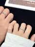 唯一（Winy）施华洛世奇锆999纯银戒指情侣对戒男女款一对求婚首饰纪念日礼物 实拍图