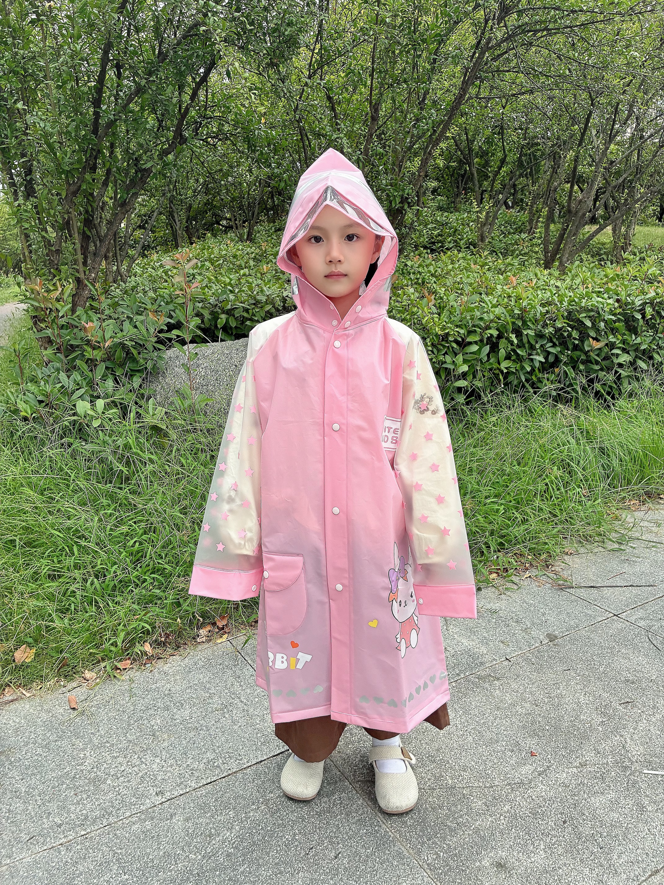 甜甜仔儿童雨衣6-12岁上学专用小学生带书包幼儿园京东自营卡通防水雨披 实拍图