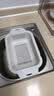 拜杰双层沥水篮洗菜篮可伸缩厨房家用洗水果盆菜盆塑料沥水盆滤水篮 实拍图