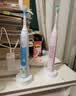 飞利浦（PHILIPS）爆款推荐电动牙刷钻石3系6730升级款微泡水流科技洗漱软毛洁牙送男友女友生日官方旗舰礼物 【心动CP组合】星云蓝+水晶粉 实拍图