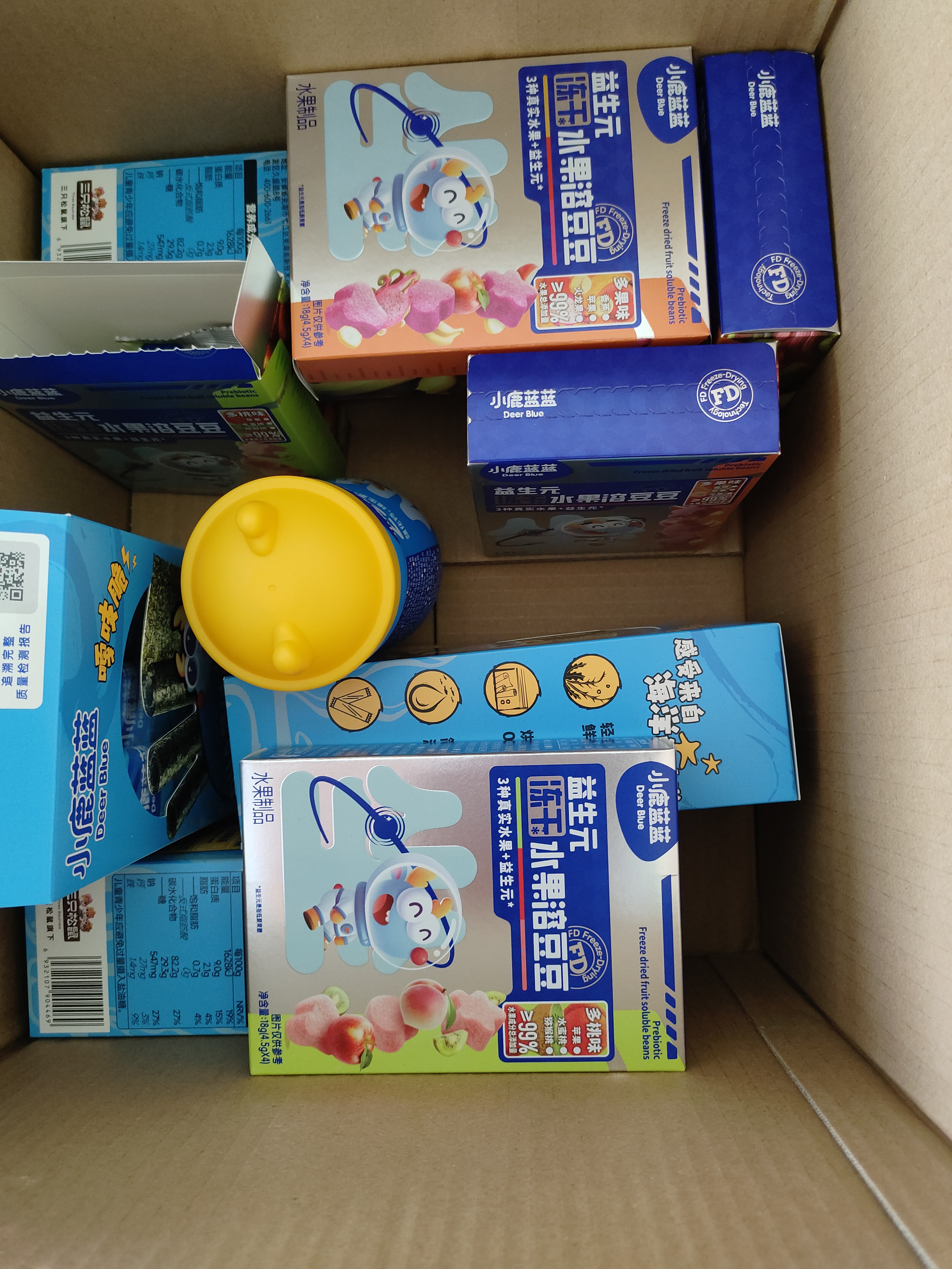 小鹿蓝蓝新版益生元冻干水果溶豆豆多果味 儿童零食溶溶豆易吞咽 18g 实拍图