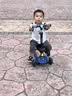 babycare儿童滑板车2-6岁二合一折叠车重力转向宝宝可坐生日礼物 奥里安蓝 实拍图