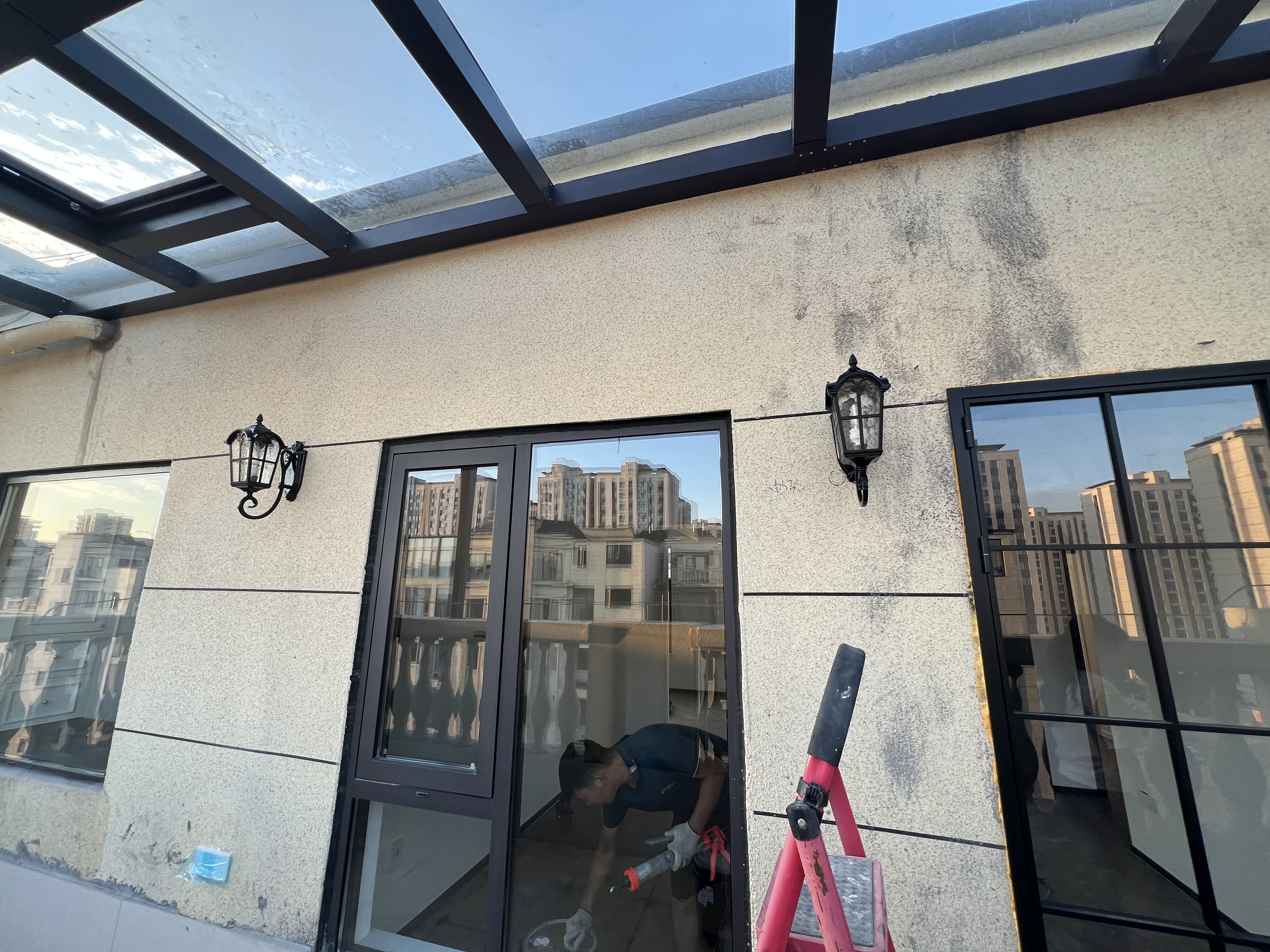 圣德艺户外壁灯防水庭院室外欧式过道楼梯别墅装饰走廊大门阳台墙壁灯 7寸-正挂-灯体总高45cm+10瓦 实拍图