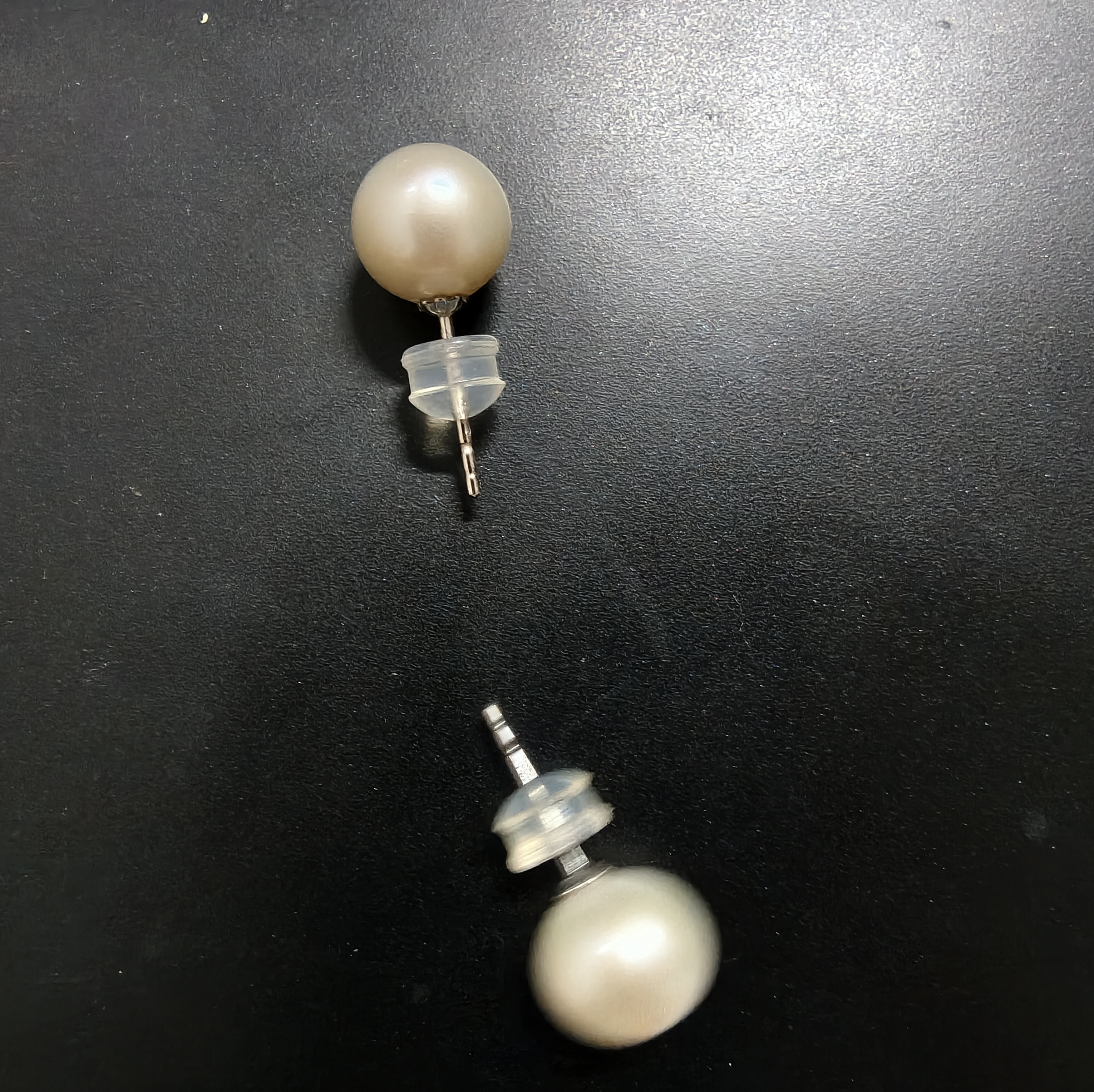 京润珍珠浅愿925银淡水珍珠耳钉正圆强光耳饰百搭简约中秋礼物送爱人 实拍图