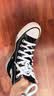 匡威（Converse）All Star夏季经典帆布男女高帮休闲运动鞋黑色101010 101010/黑色 37 实拍图