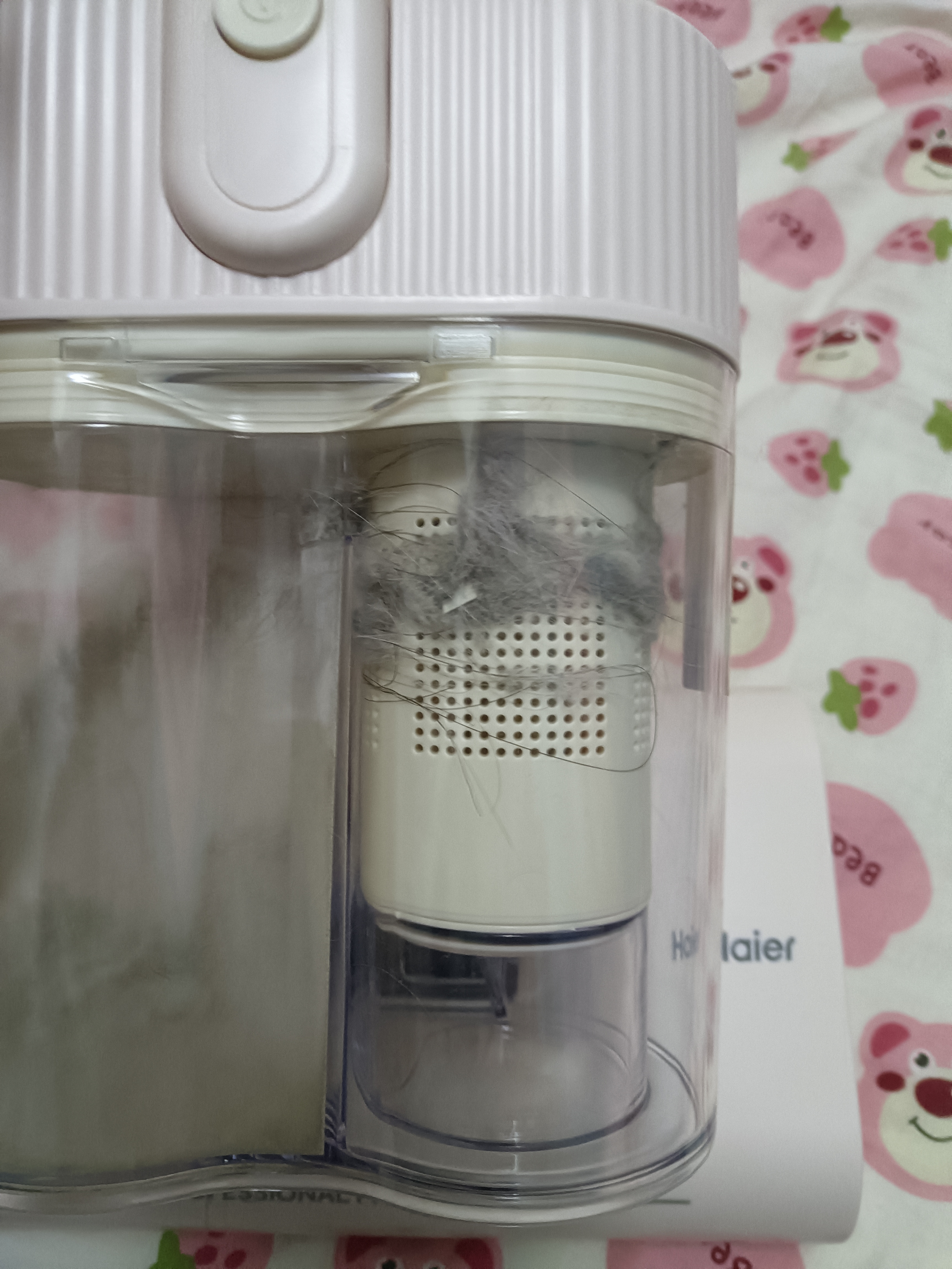 海尔（Haier）白巧除螨仪床宝双杯尘螨分离 家用床上吸尘器除螨虫紫外线杀菌大吸力吸尘HSM-Y201(F) 实拍图