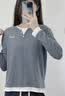 Teenie Weenie【含绵羊毛】小熊毛衣女春秋假两件撞色针织打底衫女 灰色 M 晒单实拍图