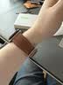 MSSM适用苹果手表表带apple watch爱马仕款iwatch S12小牛皮真皮表带ultra4/S11/10/9/Se3 浅棕44-49mm 实拍图