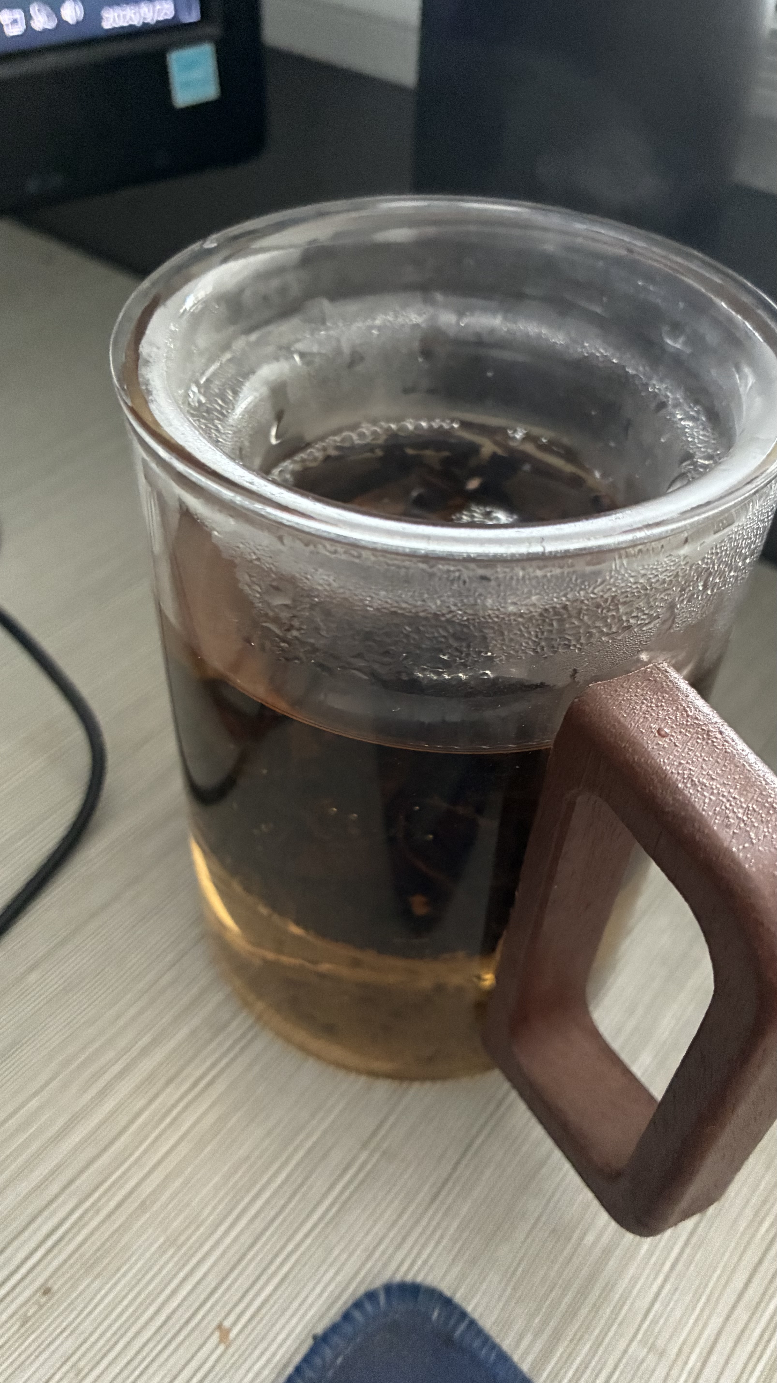 宅轻松茶杯玻璃杯茶水分离高硼硅玻璃水杯耐热加厚带过滤绿茶杯子400ML 实拍图