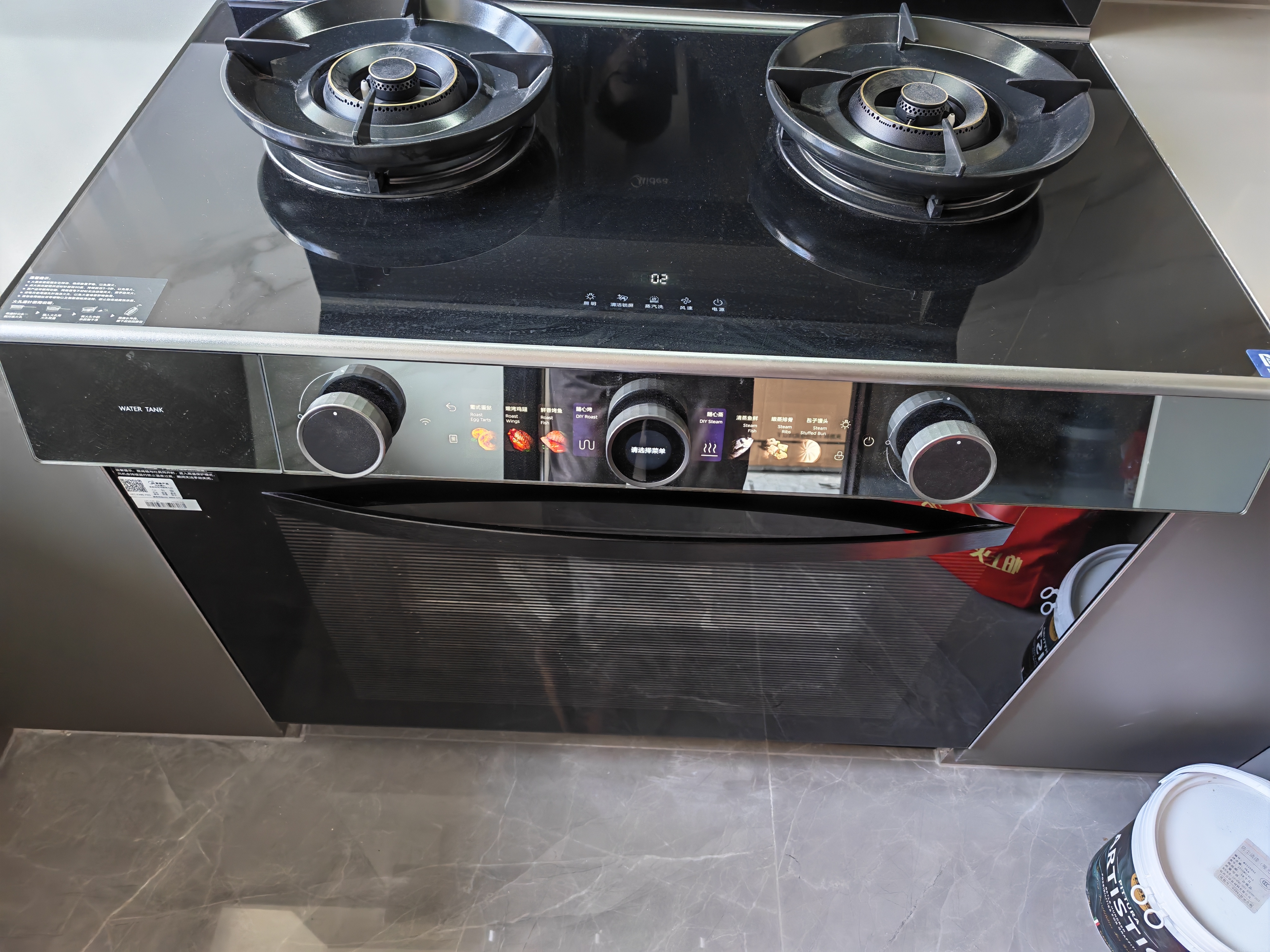 美的（Midea）【晴空FX90PRO】集成灶一体式 变频28风量 蒸汽洗2.0 蒸烤炸一体  蒸汽洗自清洁 天然气 实拍图