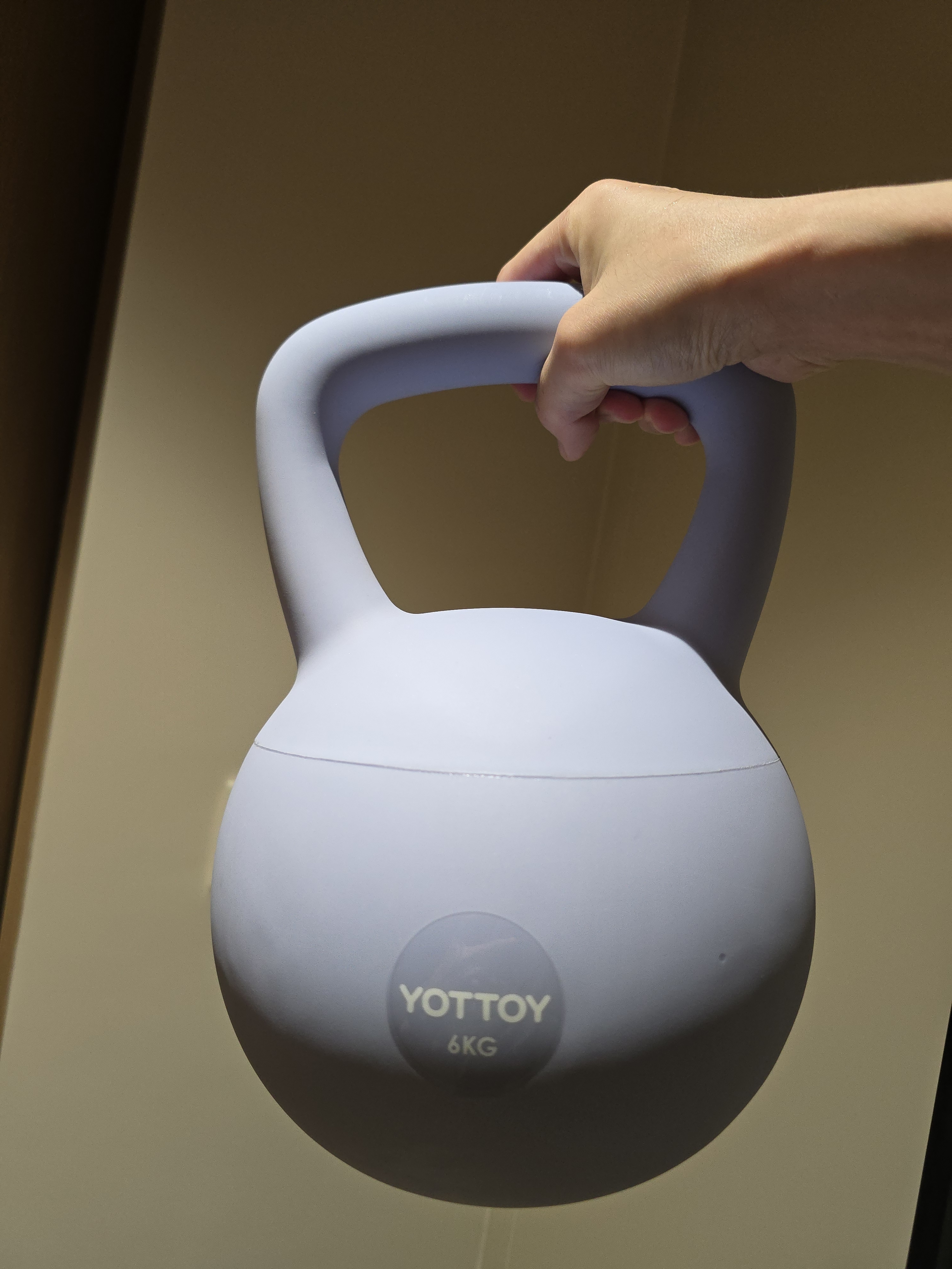 yottoy翘臀软壶铃女士提壶哑铃翘臀深蹲力量家用健身训练器材6kg-雾霾蓝 实拍图