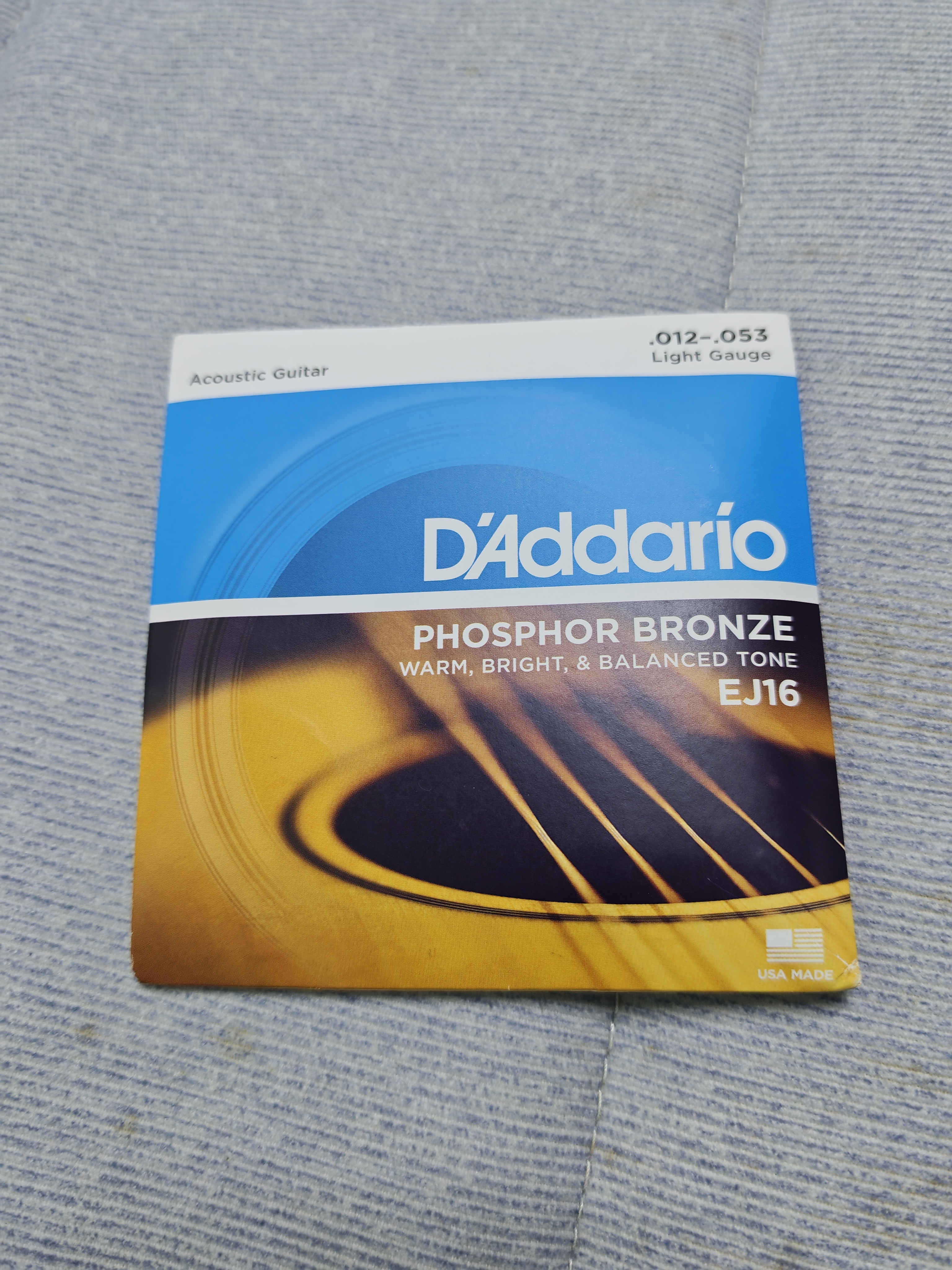 达达里奥（D'Addario）EJ16 美国进口民谣吉他琴弦 碳素钢弦套弦12-53磷铜 实拍图